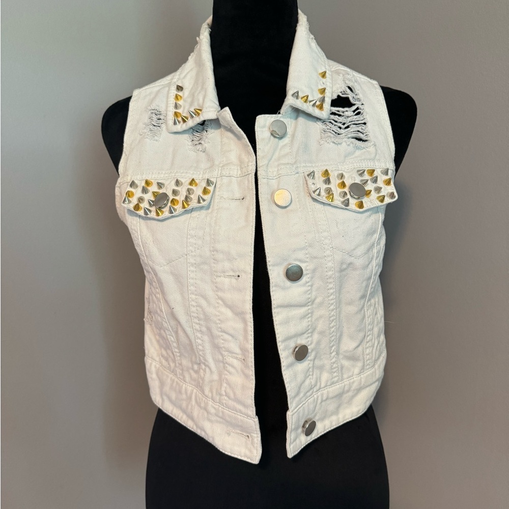 Material Girl Denim Vest Size Small